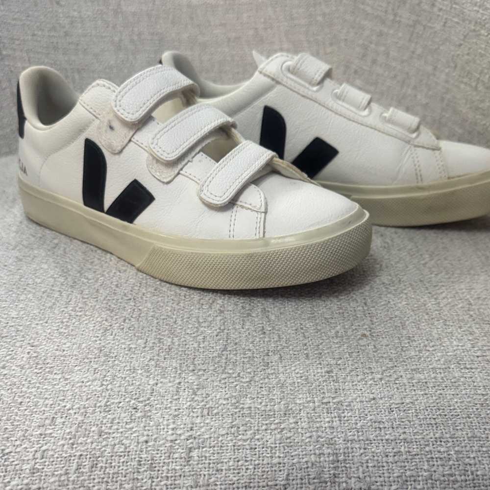 Veja Women Sneakers with Black V - Retro Velcro Straps